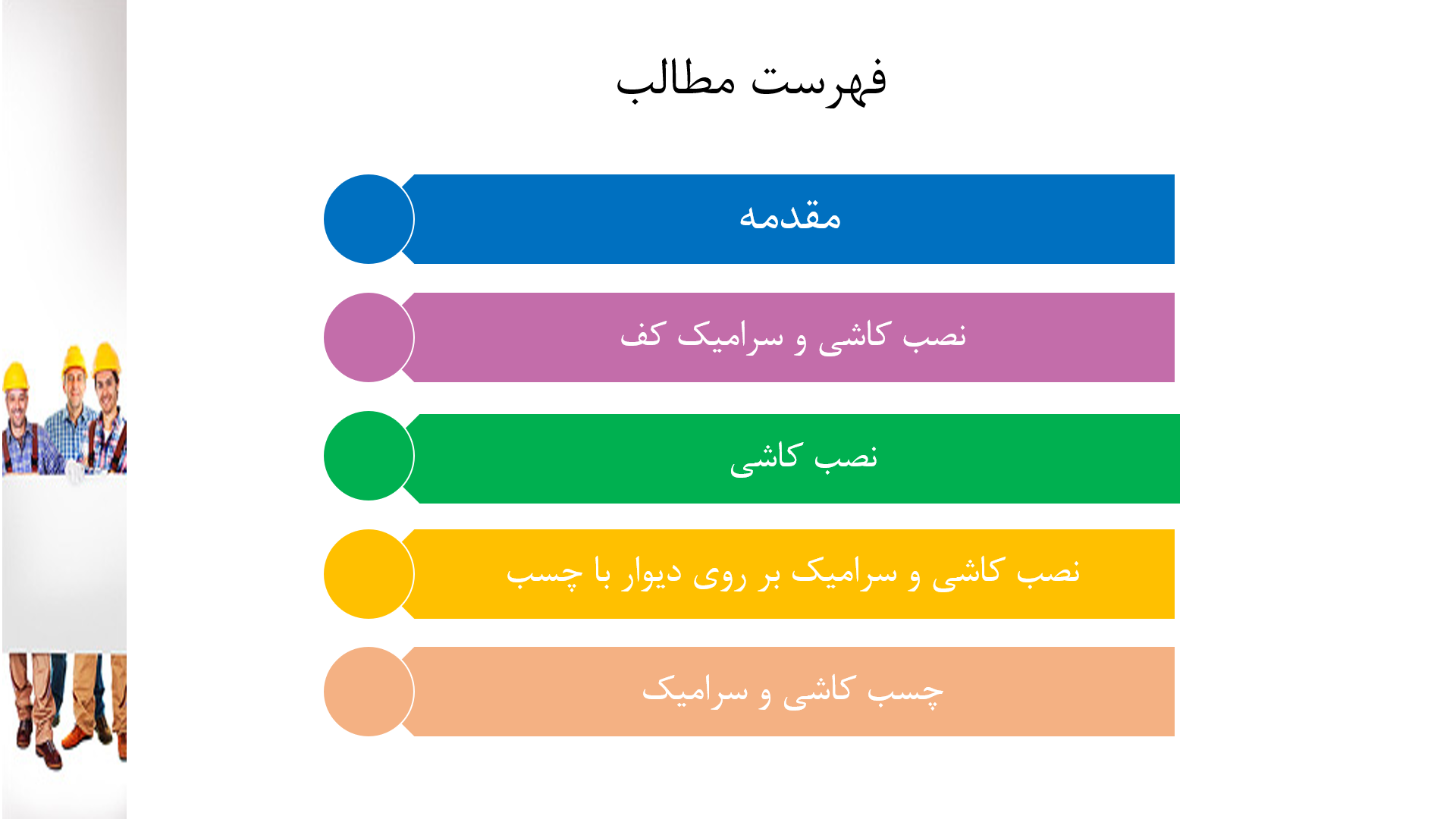 پاورپوینت در مورد کاشی کاری 